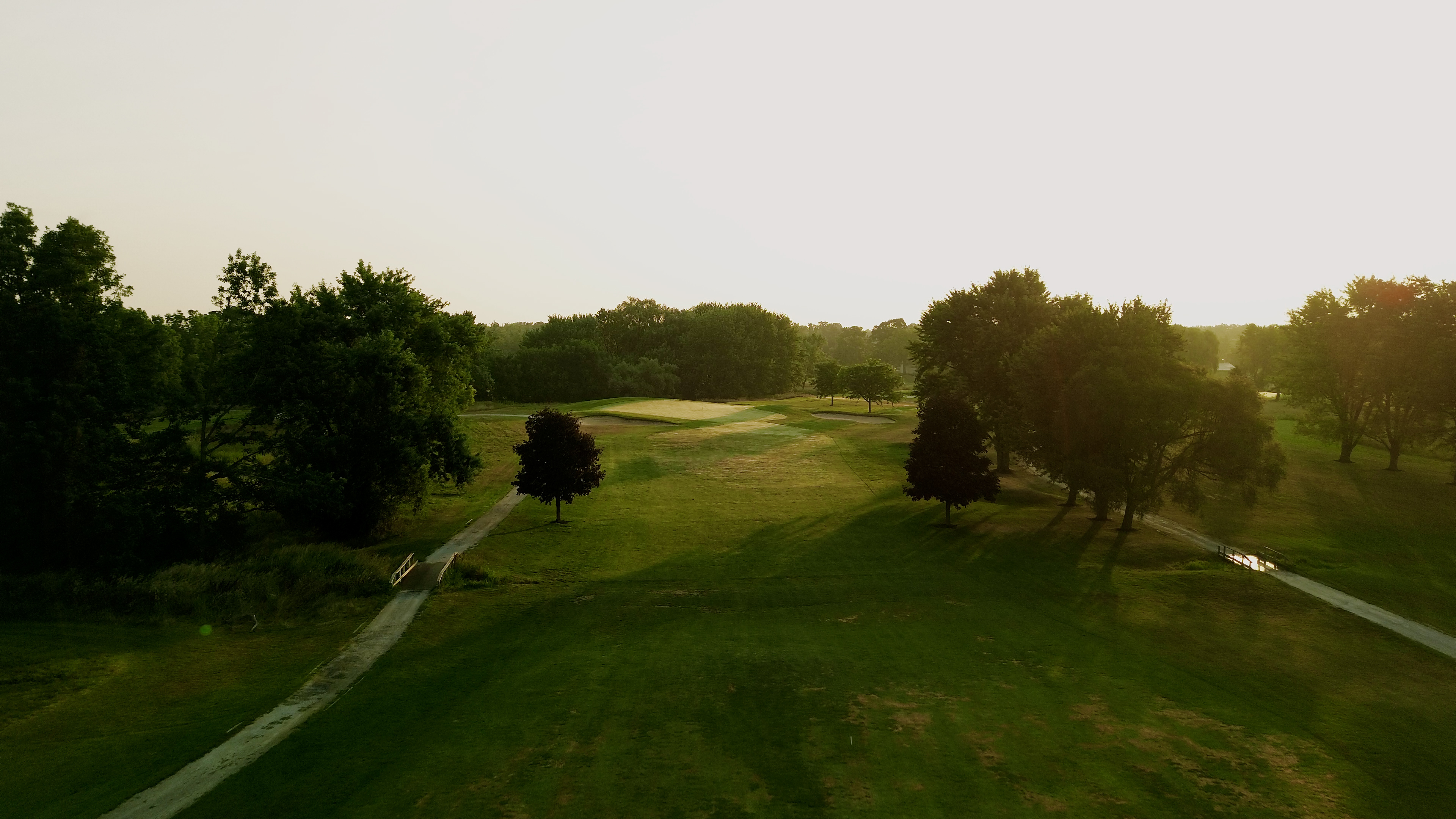 Championship golf course panorama
